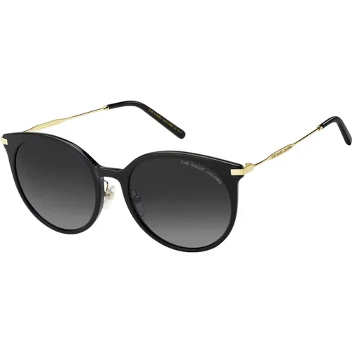 Black Gold/Grey Shaded Sunglasses , female, Sizes: 54 MM - Marc Jacobs - Modalova