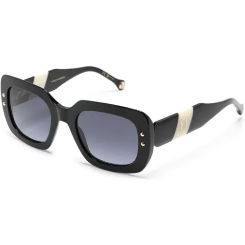 Schwarze Sonnenbrille mit Original-Etui - Carolina Herrera - Modalova