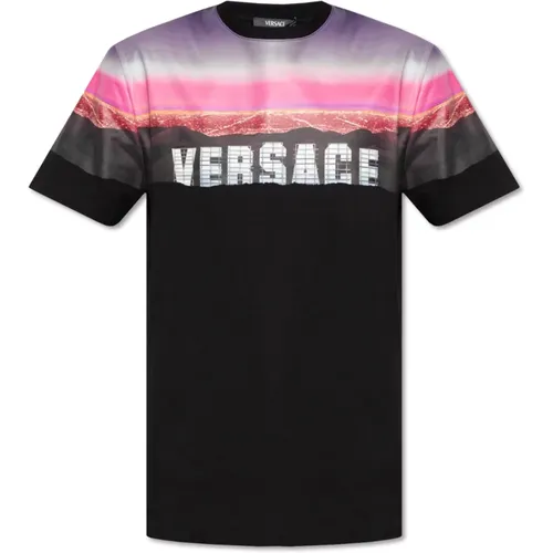 Printed T-shirt , male, Sizes: M, L - Versace - Modalova
