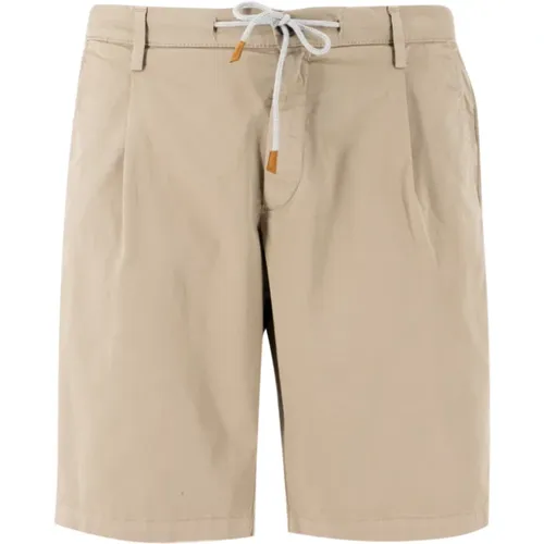 Contrasting Colors Jogger Bermuda Shorts , male, Sizes: W40 - Eleventy - Modalova