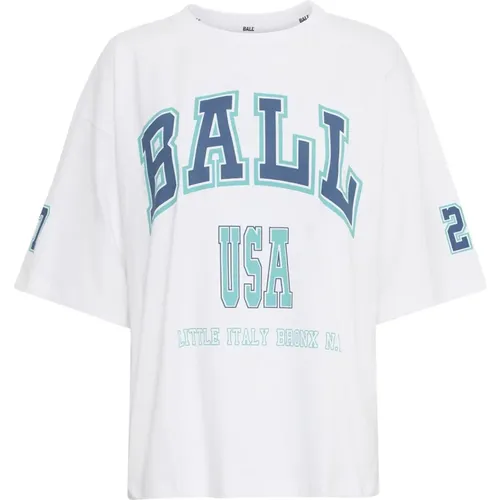 D. Adams T-Shirt Bright , Damen, Größe: S - Ball - Modalova