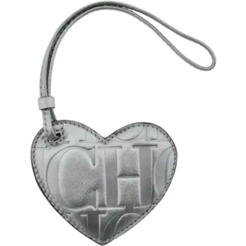 Herz-Charm in Silber und Grau , Damen, Größe: ONE Size - Carolina Herrera - Modalova
