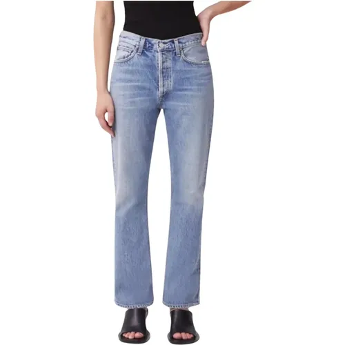 Relaxed Fit Jeans mit mittlerer Leibhöhe , Damen, Größe: W29 - Agolde - Modalova