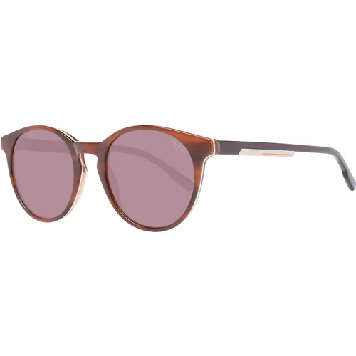 Braune Herren-Sonnenbrille Rund Acetat - Hackett - Modalova