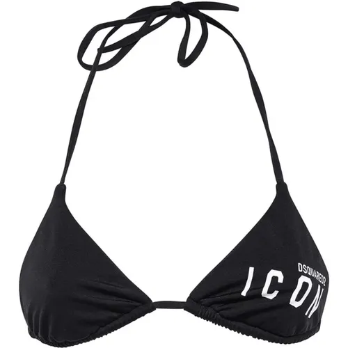 Bikini Top mit Logo-Print , Damen, Größe: 2XS - Dsquared2 - Modalova