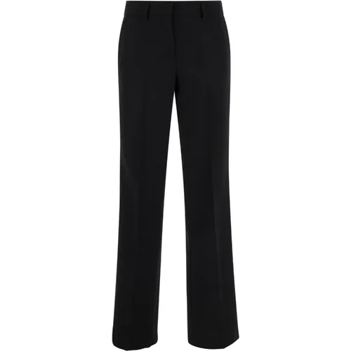 Schwarze Straight Cady Hose , Damen, Größe: S - Plain Units - Modalova