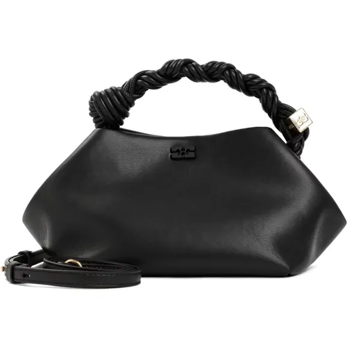 Braided Faux Leather Handbag , female, Sizes: ONE SIZE - Ganni - Modalova