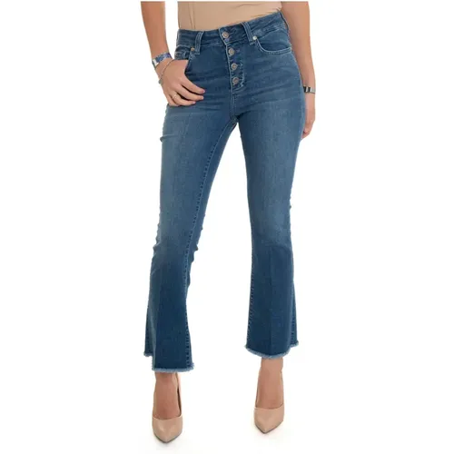 Retro Flared Denim Jeans , Damen, Größe: W30 - Liu Jo - Modalova