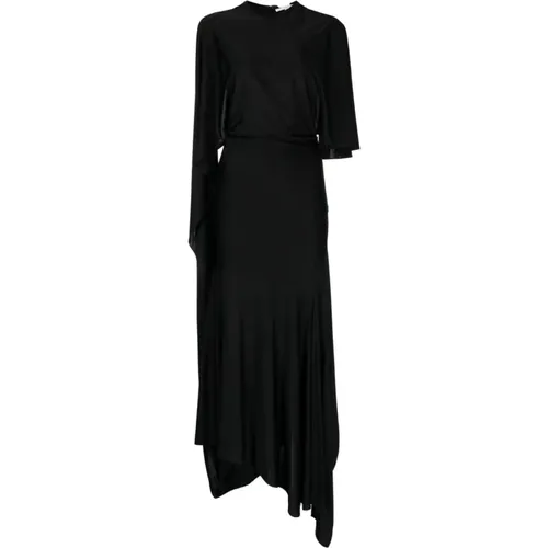 Cape-Sleeve Asymmetric Dress , female, Sizes: S - Stella Mccartney - Modalova
