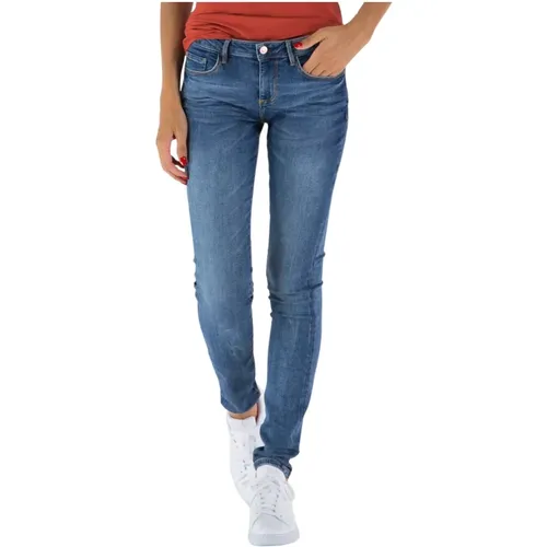 Annette Skinny Jeans in mittelblauem Denim , Damen, Größe: W31 L30 - Guess - Modalova