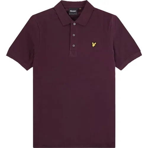 Burgundy Polo Shirt Sp400Vog , Herren, Größe: S - Lyle & Scott - Modalova