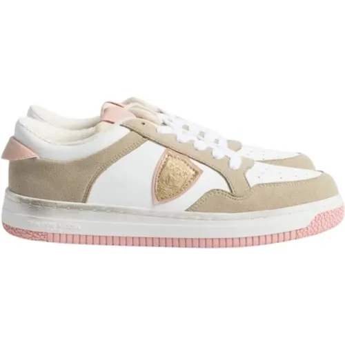 Weiße Lyon Low Top Sneakers , Damen, Größe: 39 EU - Philippe Model - Modalova