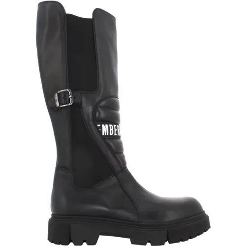 Tall Leather and Fabric Boots , female, Sizes: 3 UK, 6 UK, 4 UK - Bikkembergs - Modalova