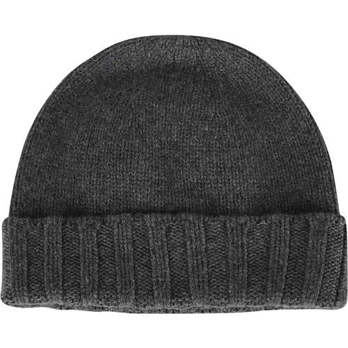 Kaschmir Beanie Mütze Anthrazit , Herren, Größe: 46 CM - Drumohr - Modalova