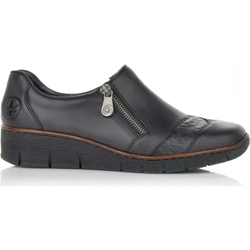 Schwarze Geschlossene Formale Schuhe , Damen, Größe: 41 EU - Rieker - Modalova
