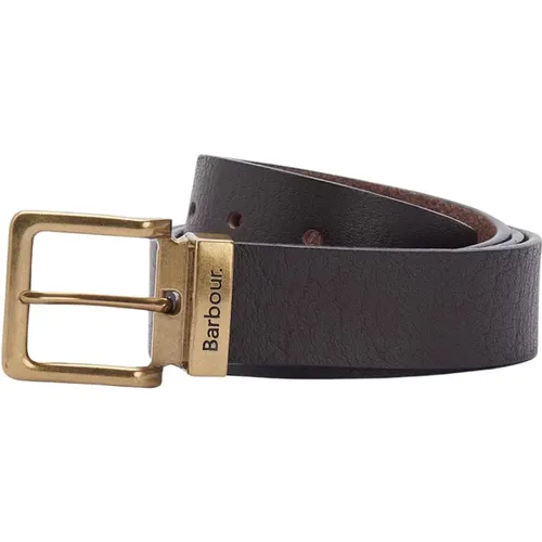 Leather Belt with Metal Buckle , male, Sizes: M - Barbour - Modalova