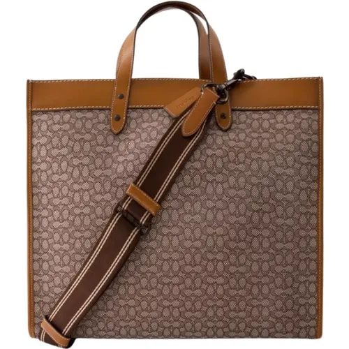Marron Leather Tote Bag , male, Sizes: ONE SIZE - Coach - Modalova