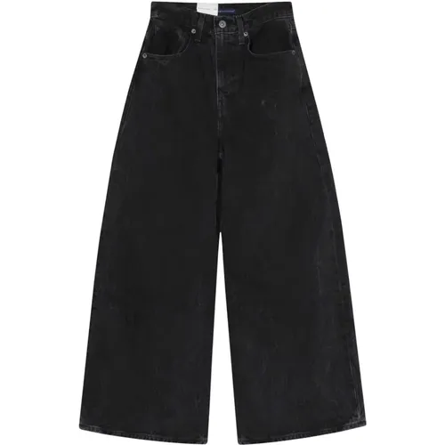 Levi's, Schwarze Loose-fit Jeans mit Hoher Taille , Damen, Größe: W26 - Levis - Modalova