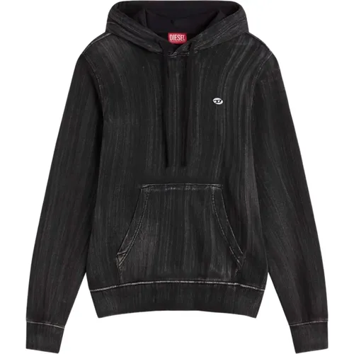 Urban Hoodie mit Distressed-Print , Herren, Größe: L - Diesel - Modalova