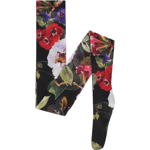 Roseto Print Mesh Strumpfhose - Dolce & Gabbana - Modalova