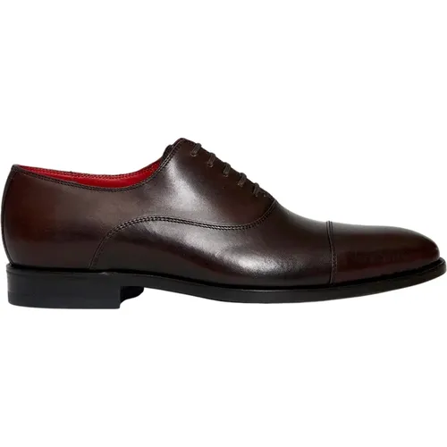 Elegant Leather Lace-Up Shoes , male, Sizes: 9 UK, 9 1/2 UK, 7 1/2 UK, 8 1/2 UK, 6 UK, 5 1/2 UK, 6 1/2 UK - Ortigni - Modalova