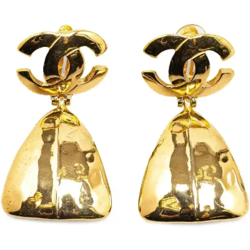 Pre-owned Metal earrings , female, Sizes: ONE SIZE - Chanel Vintage - Modalova