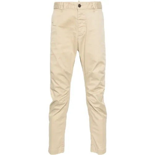 Chino Hose Slim Fit , Herren, Größe: L - Dsquared2 - Modalova