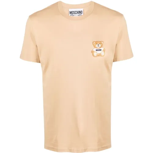 T-Shirts und Polos mit Appliqué-Logo , Herren, Größe: 2XL - Moschino - Modalova
