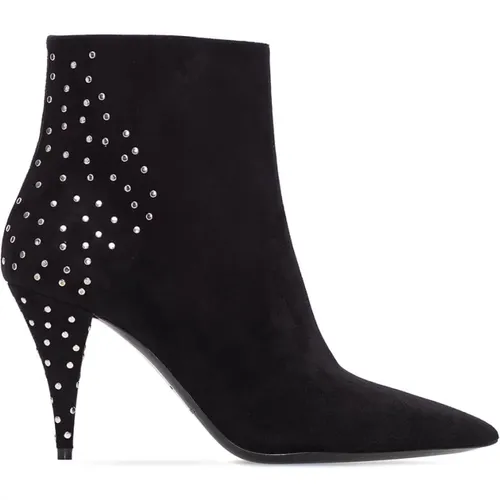 Klassische Ankle Boots aus Schwarzem Leder - Saint Laurent - Modalova