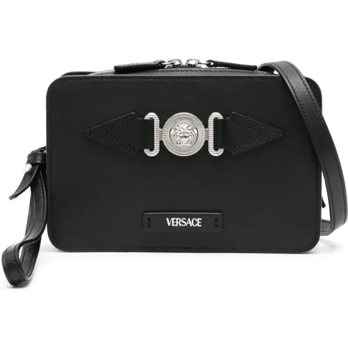 Calf Camera Bag , male, Sizes: ONE SIZE - Versace - Modalova