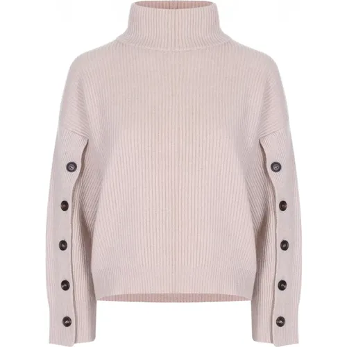 Kashmir Sweater - Long Sleeve Ribbed Trim , female, Sizes: L - BRUNELLO CUCINELLI - Modalova