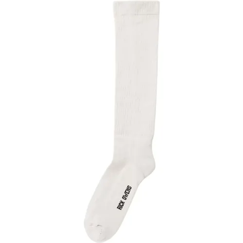 Text Intarsia Logo Socken , Damen, Größe: M - Rick Owens - Modalova