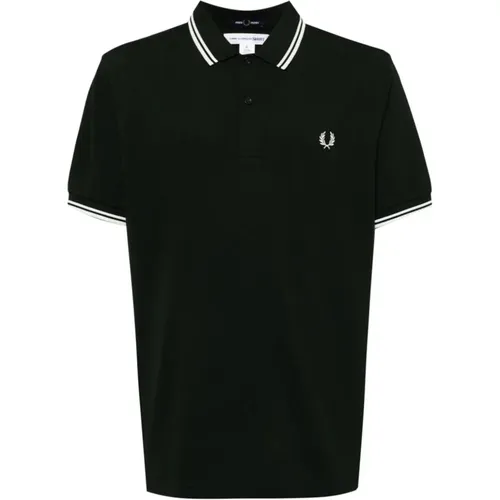 Grünes Poloshirt mit Logoaufdruck , Herren, Größe: XL - Comme des Garçons - Modalova