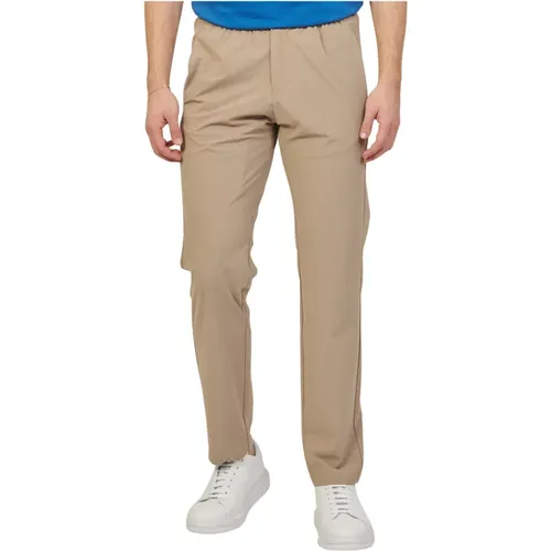 Stretch Cotton Sand Trousers , male, Sizes: 2XL, L - Suns - Modalova