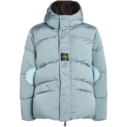 Reversible Padded Coat in Sky , male, Sizes: 3XL, M, 2XL - Stone Island - Modalova