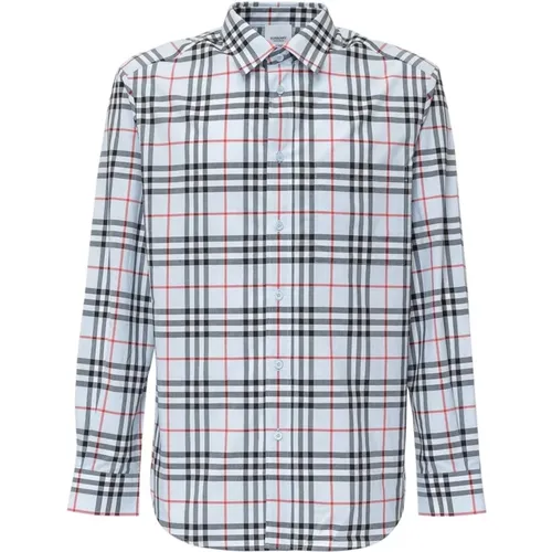 Checked Cotton Shirt , male, Sizes: XS - Burberry - Modalova