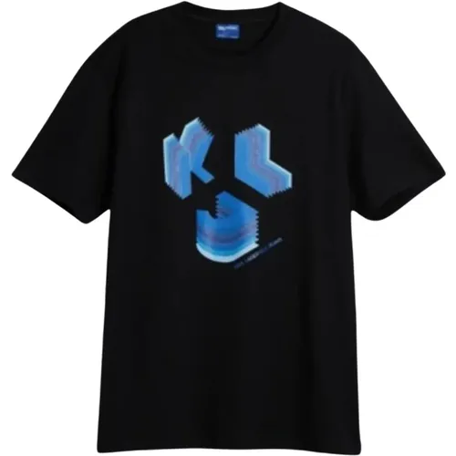 Herren 3D Monogram Regular T-Shirt , Herren, Größe: 2XL - Karl Lagerfeld - Modalova