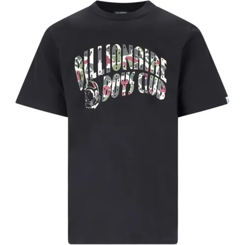 Schwarze T-Shirts und Polos mit mehrfarbigem Logo , Herren, Größe: S - Billionaire - Modalova