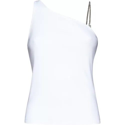 Weiße Top mit Blauen Details , Damen, Größe: S - Givenchy - Modalova