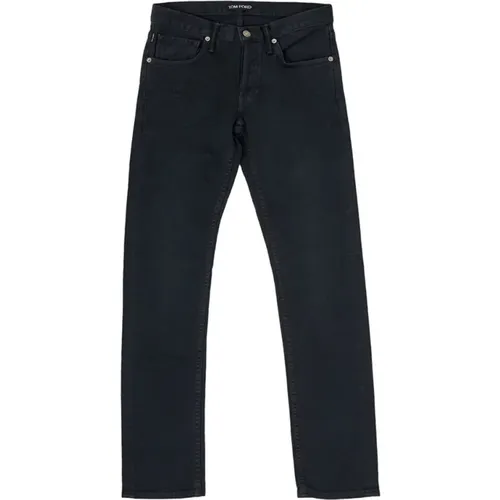 Anthracite Slim-Fit Jeans , male, Sizes: W28 - Tom Ford - Modalova