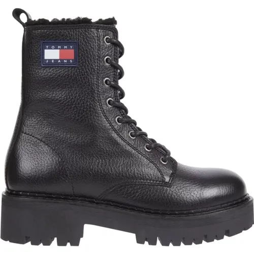 Schwarze Urban Tumbled Stiefeletten , Damen, Größe: 36 EU - Tommy Jeans - Modalova