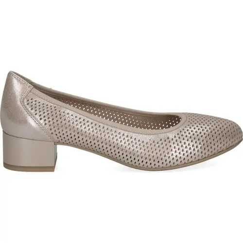 Elegante Metallic Geschlossene Formelle Schuhe , Damen, Größe: 36 EU - Caprice - Modalova
