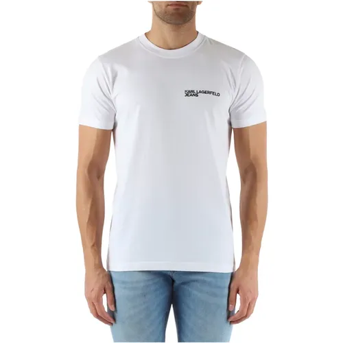 Organische Baumwolle Slim Fit T-shirt , Herren, Größe: M - Karl Lagerfeld - Modalova