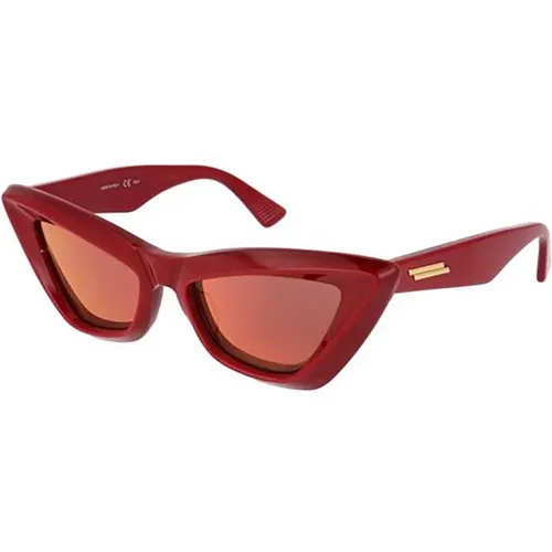 Rote Bv1101S Sonnenbrille , Damen, Größe: 53 MM - Bottega Veneta - Modalova