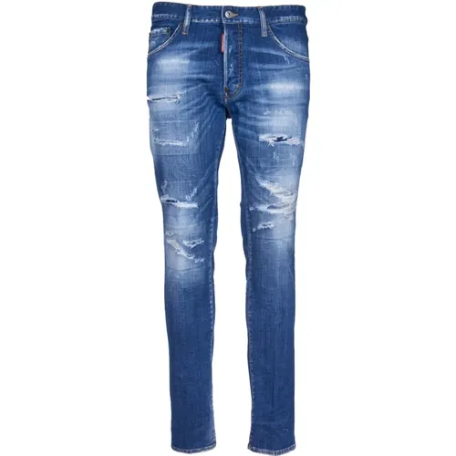 Slim-fit Pin-afore Jeans for Men , male, Sizes: S - Dsquared2 - Modalova