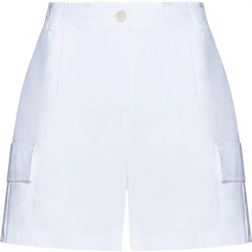Weiße Bermuda-Shorts , Damen, Größe: M - Kaos - Modalova