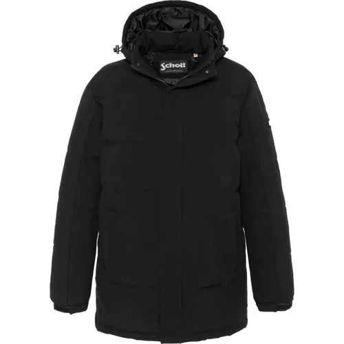 Parka mit abnehmbarer Kapuze - Schwarz , Herren, Größe: XL - Schott NYC - Modalova