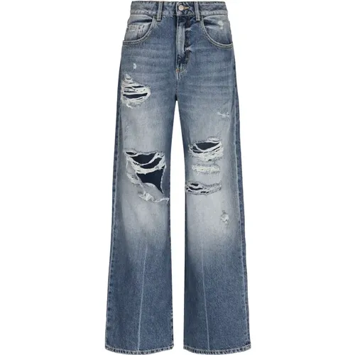 Zerrissene Wide-Leg Jeans , Damen, Größe: W25 - Icon Denim - Modalova