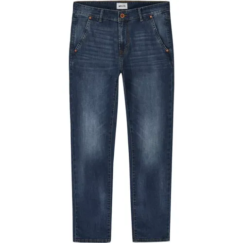 Dunkelblaue Denim Regular Jeans , Herren, Größe: W40 - GAS - Modalova