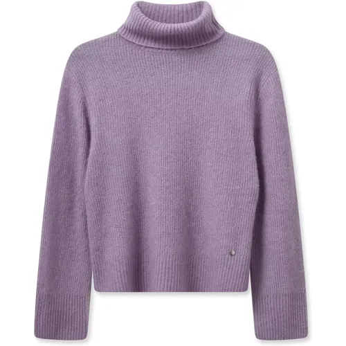 Soft Knit Rollneck Sweater Lavender Herb , female, Sizes: XS, M, L, XL, S - MOS MOSH - Modalova